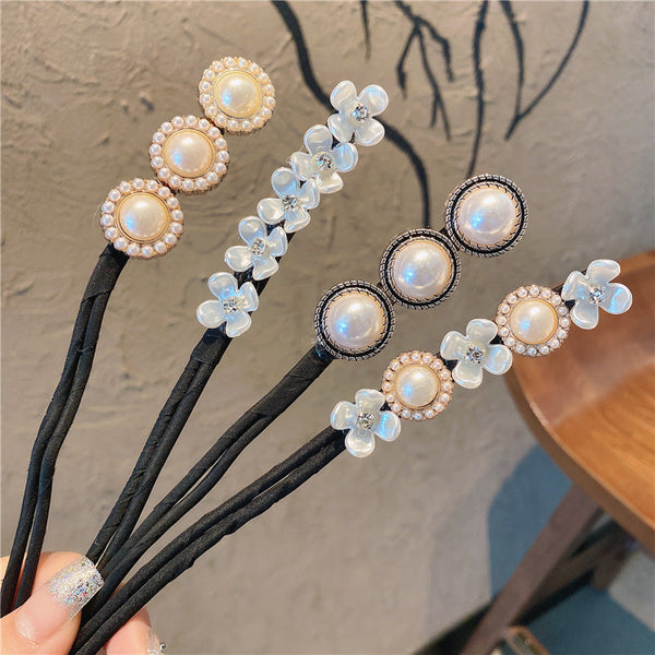 Simple Fluffy Bun Half Bun Hair Tie Elastic Lazy Flower Bud Hairpin Hair Accessories Hanzuva