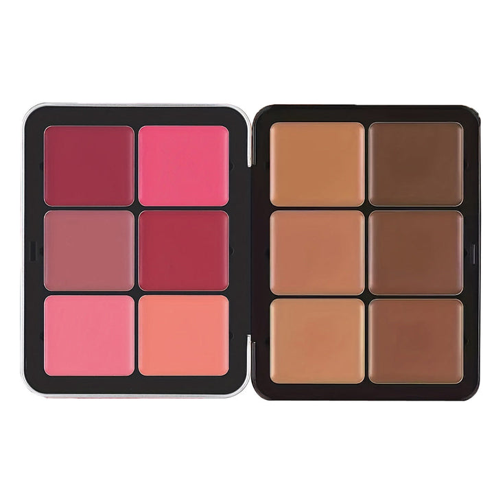 Cross-border TEMU Amazon Hot 12-color Blusher Plate Matte Shimmer High-gloss Multi-color Cream Blush Plate Hanzuva