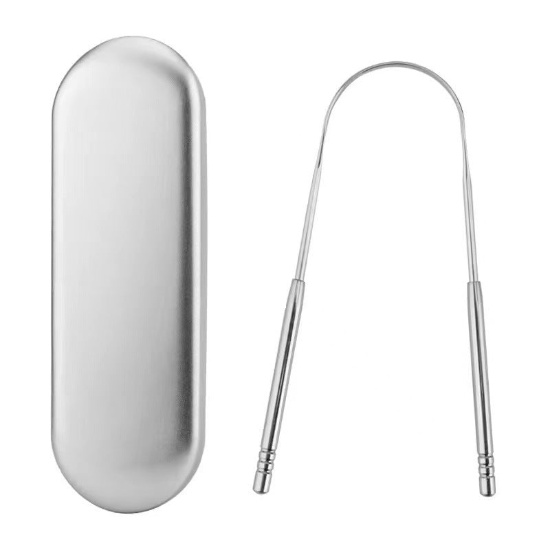 Stainless Steel Non-oral Care Tool Tongue Double-sided U-shaped Tongue Scraper