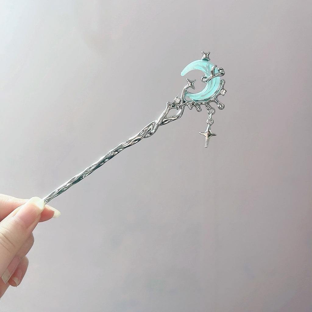 Chinese Style Cool Ice Crystal Moonstone Hairpin