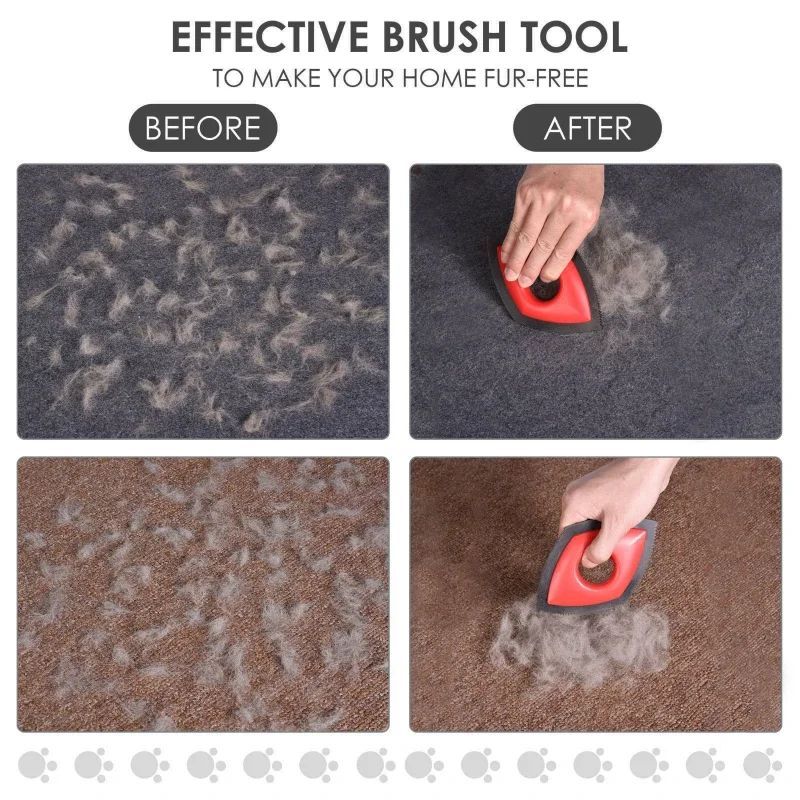 Pet Hair Remover Cat Fur Cleaning Device Carpet Sofa Car Detail Scraper Dog Lint Removal Silicone Dog Cat Fur Removal Brush
