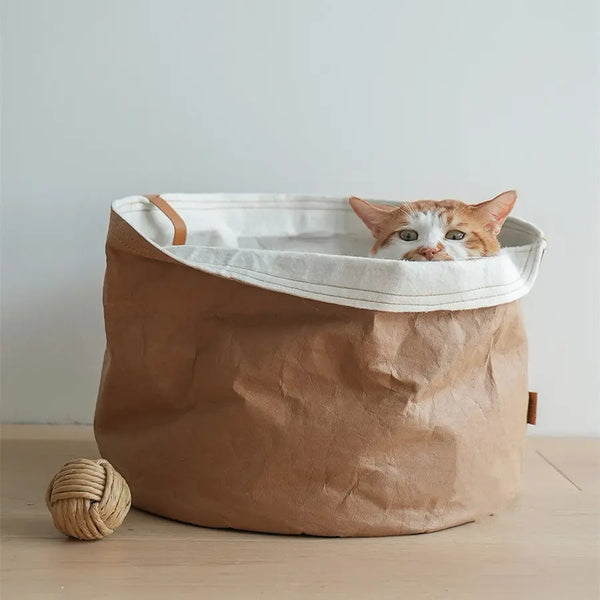 Washed Kraft Paper Bag Pet Nest Hanzuva