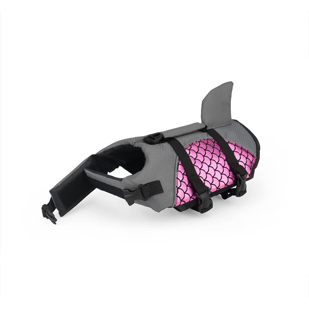 Pet Football Pattern Fish Tail Life Jacket
