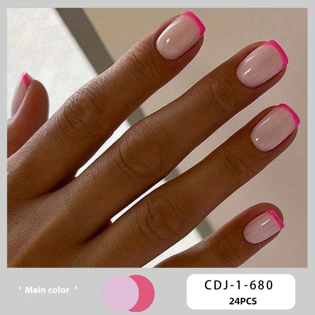 Women's European, American And French Style Pieces Fake Nail Patch