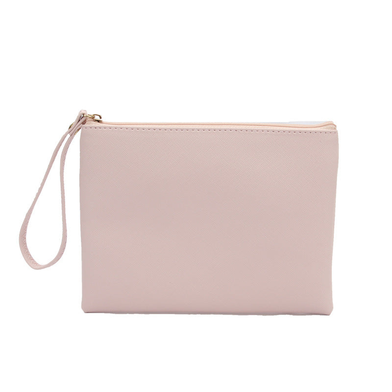 Girls Fashion Cosmetic Portable Hand Leather Buggy Bag