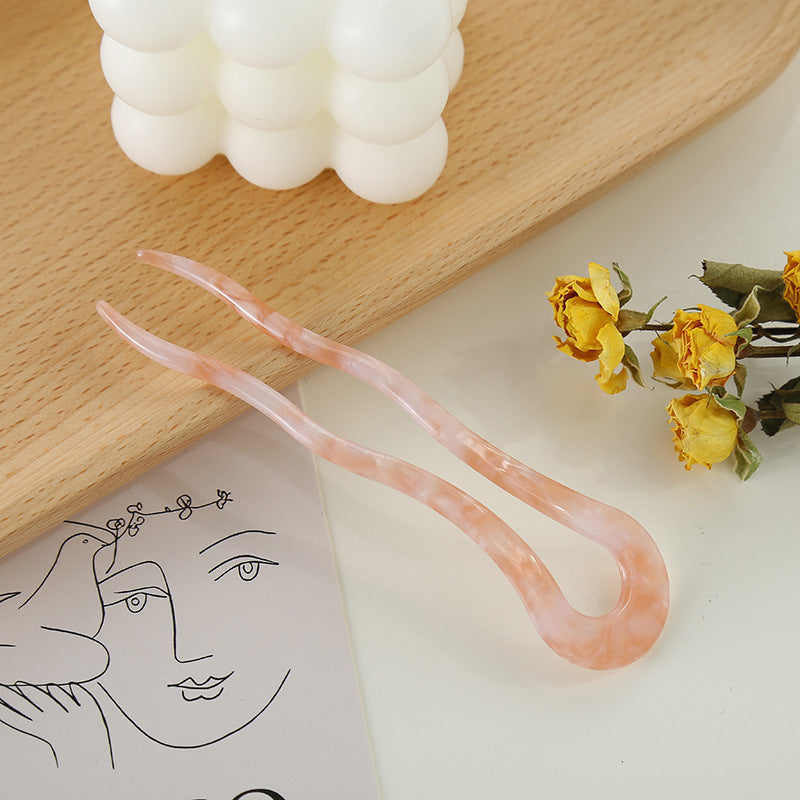 Acetate U-shaped Twist Hairpin Simple