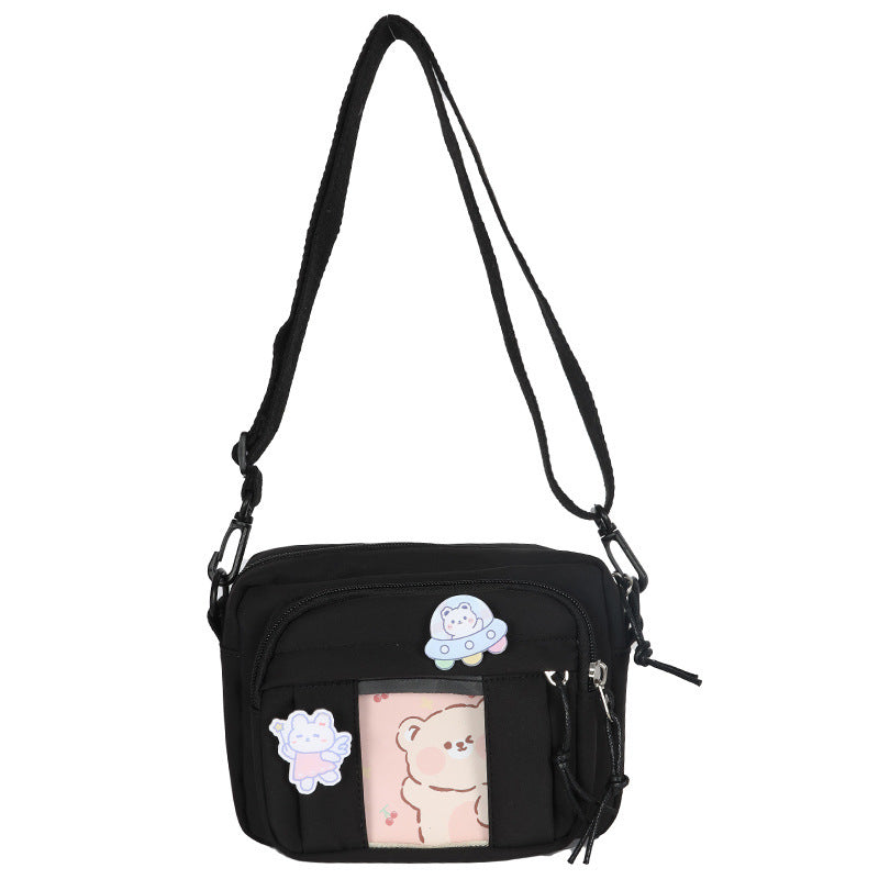 Cute Cartoon Badge Single Shoulder Messenger Bag