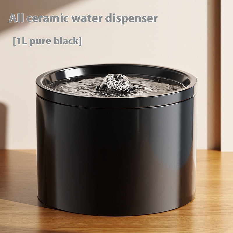Cat Automatic Water Dispenser Flow Mute Circulating Filter Ceramic Water Feeder Pet Supplies