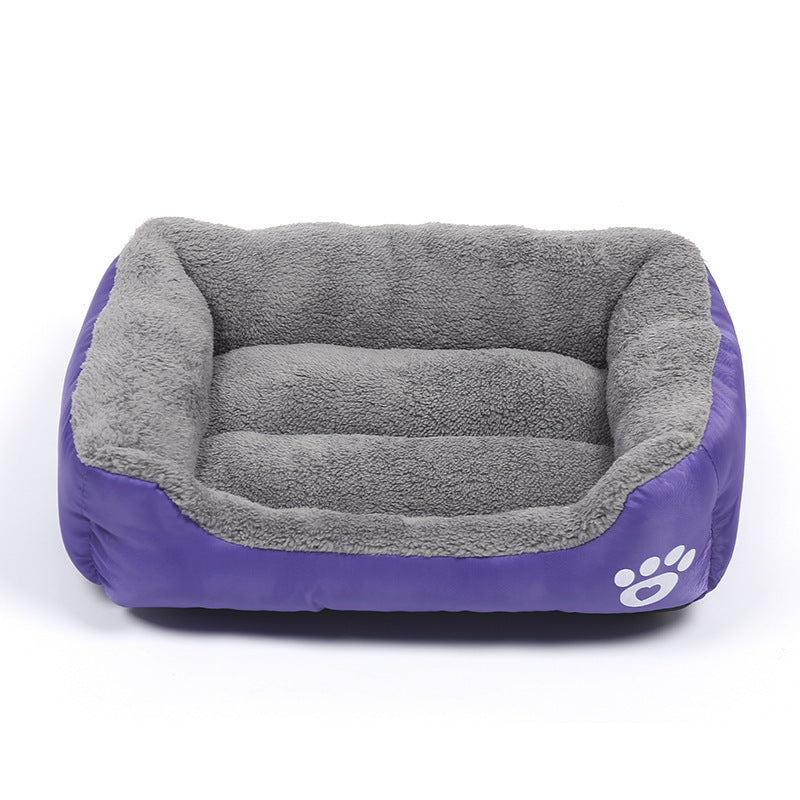 Dog Kennel Four Seasons Universal Footprint Cotton Wool Pet Kennel Candy Color Square Kennel Mats Universal Cross-Border Supply For Large, Medium And Small Dogs