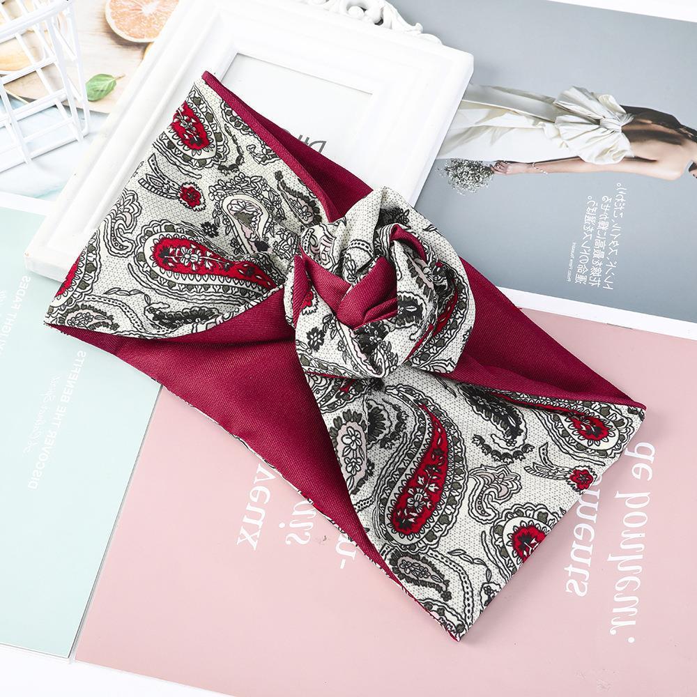 Retro Printed Cross Hair Band