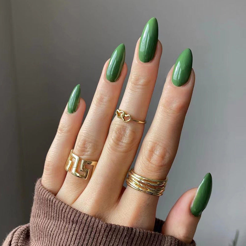 Wear Armor Mid-length  Solid Color Nail Shaped Piece